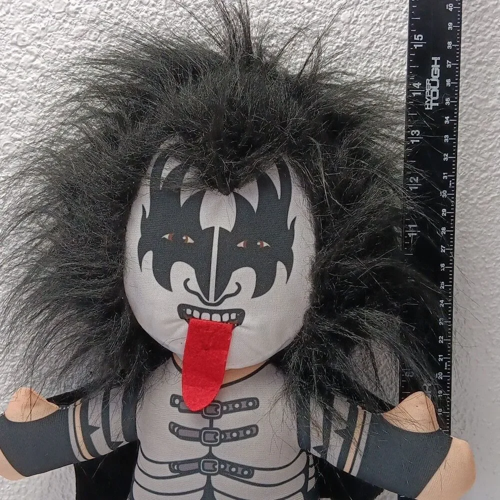 Kiss Gene Simmons 2014 Toy Factory 14 Inch Plush Doll Flawed 80's Rock Hair Band